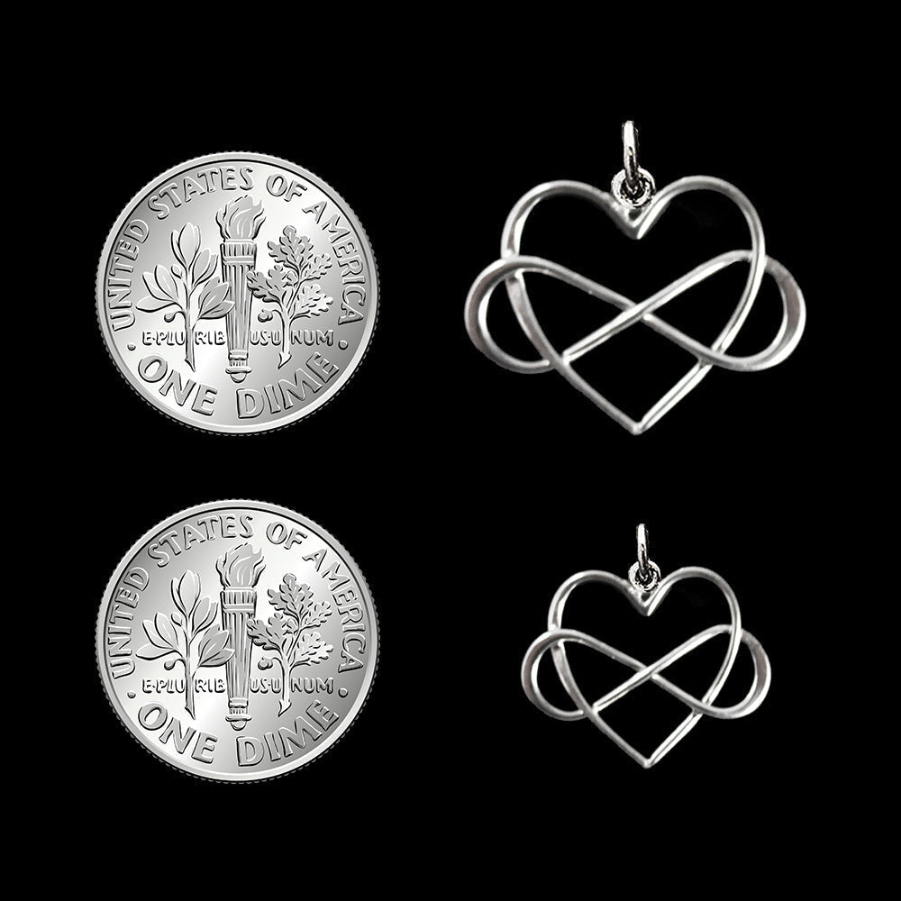 Sister in My Heart Charm in Sterling Silver