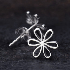 Real 925 Sterling Silver Charm for Bracelet Miss You Flower Openwork Heart  Charm