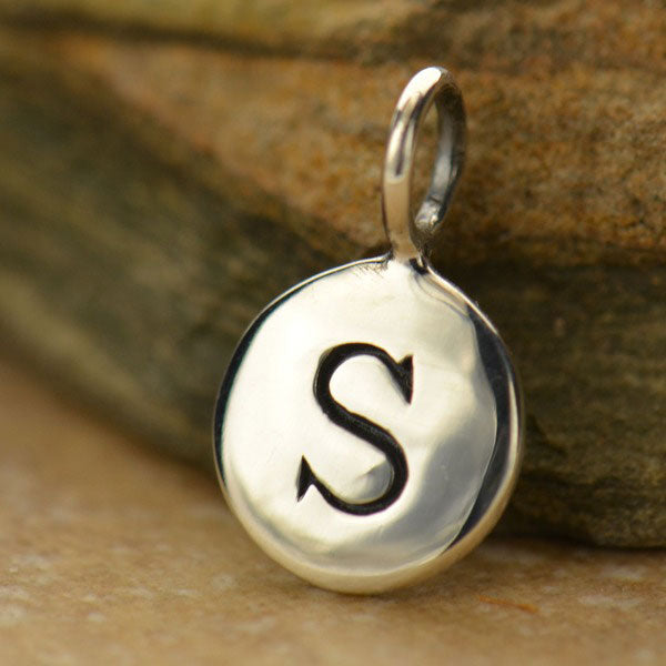 Sterling Silver Initial Charms Sterling Silver / V