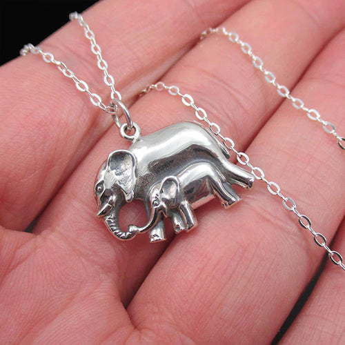 Elephant necklace Sterling silver outlets pendant and chain